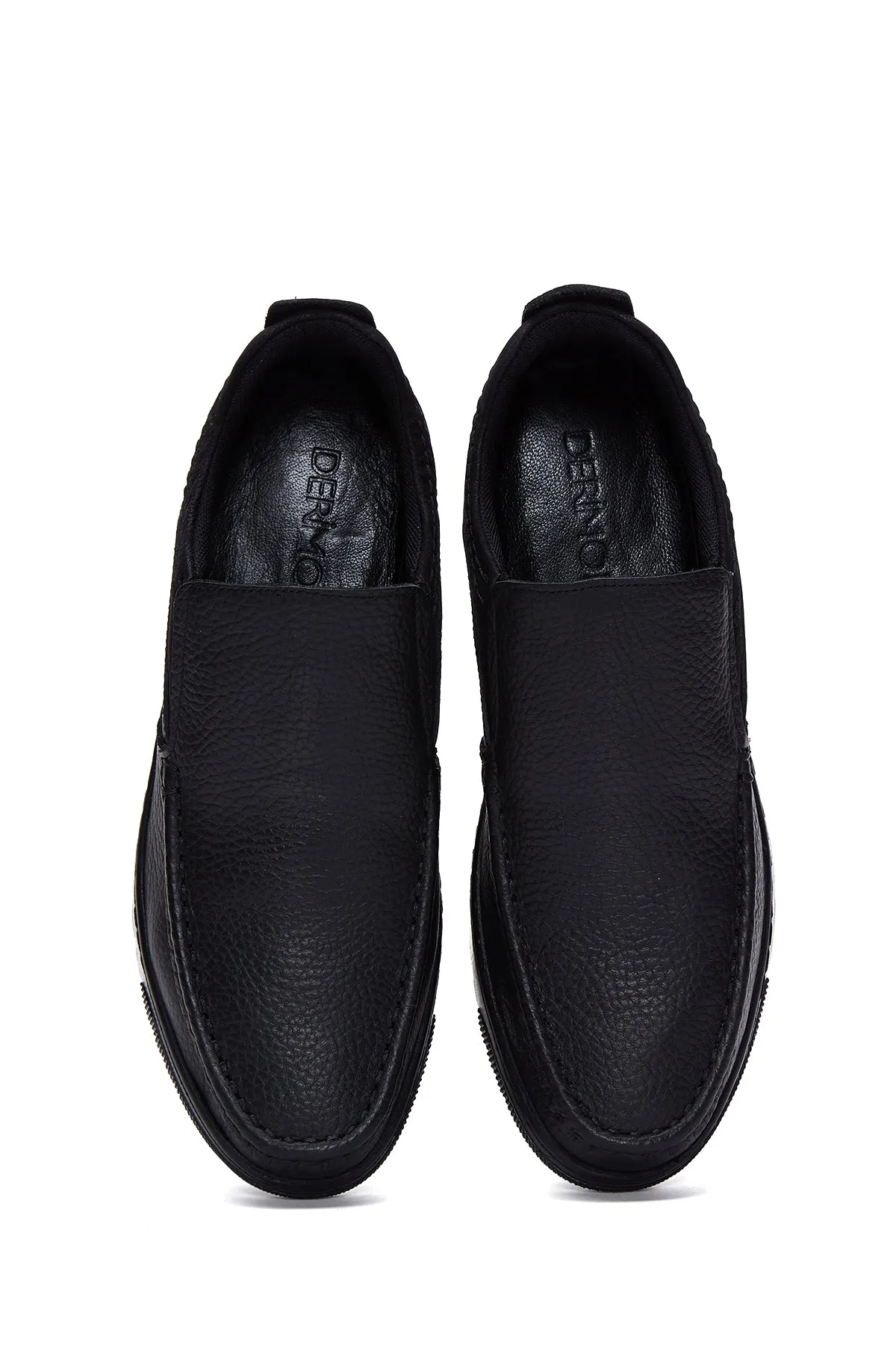 Erkek Siyah Deri Casual Loafer