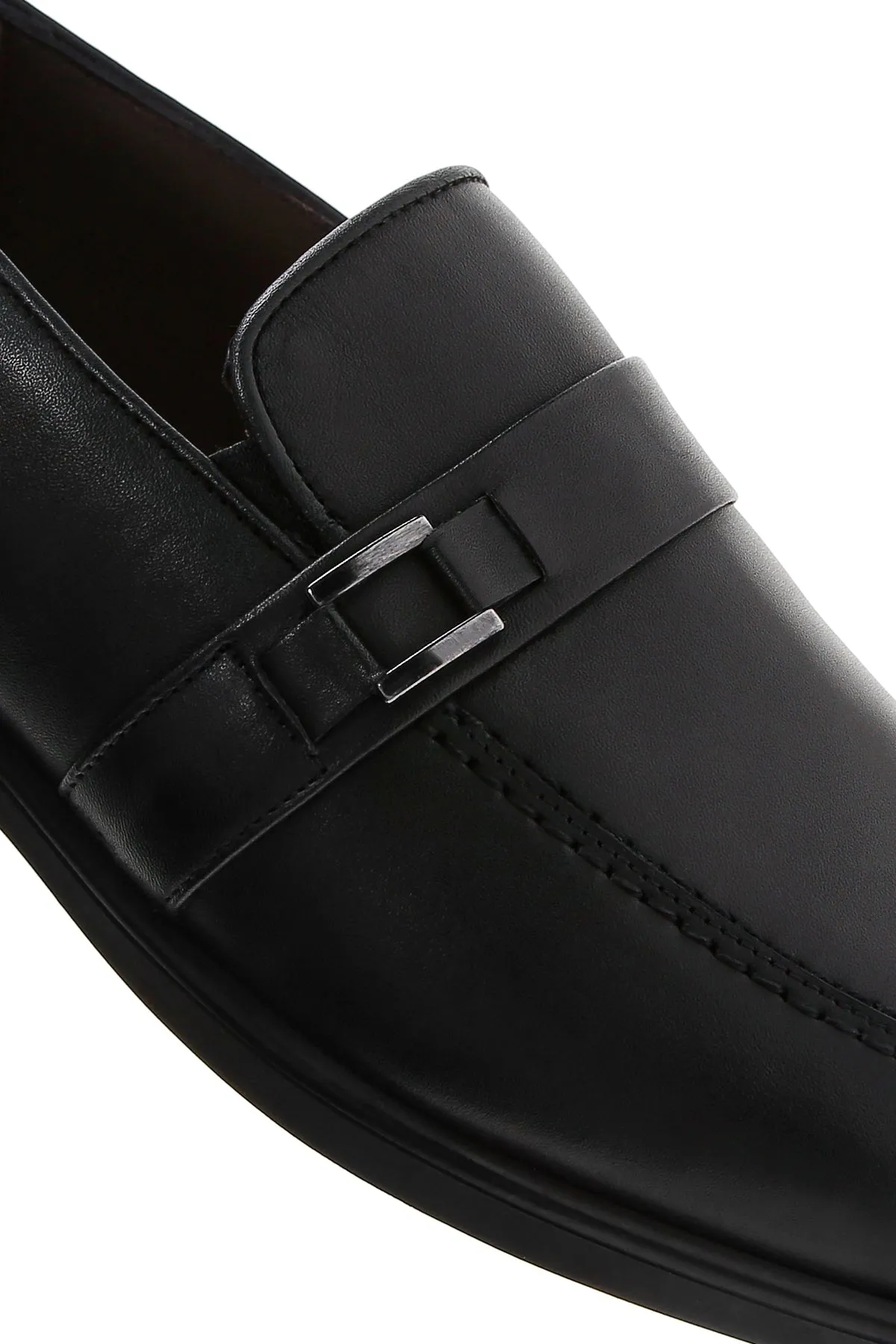 Erkek Siyah Deri Casual Loafer