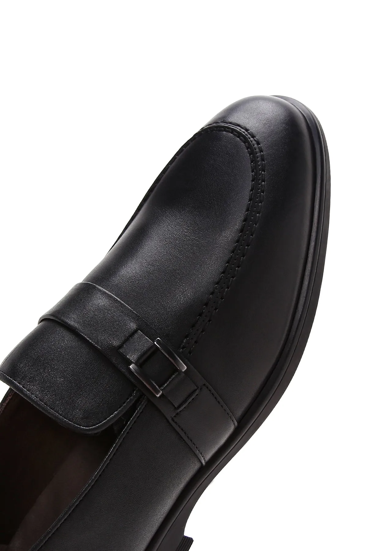 Erkek Siyah Deri Casual Loafer