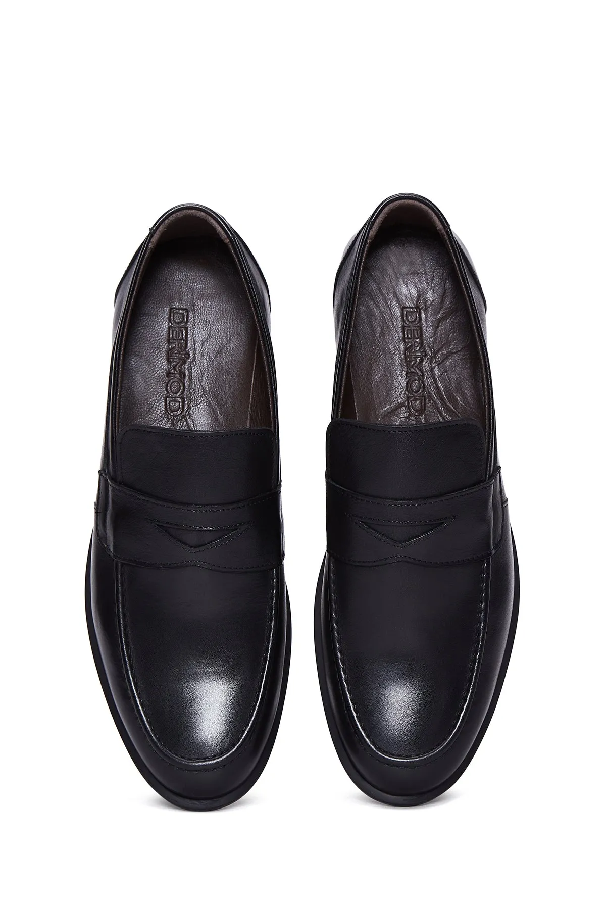Erkek Siyah Deri Casual Loafer