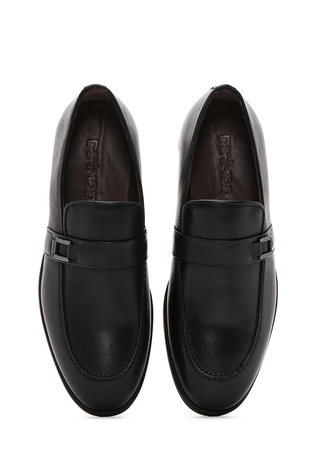 Erkek Siyah Deri Casual Loafer