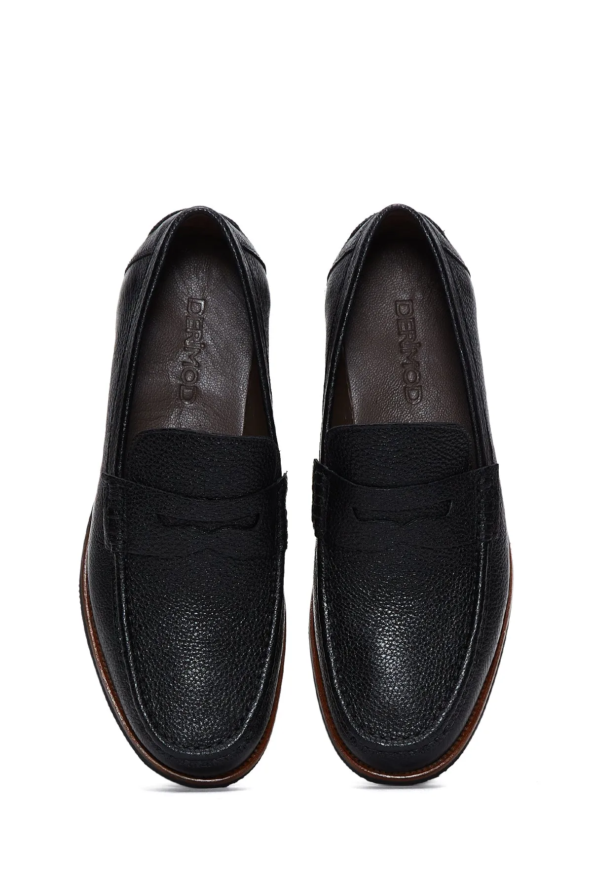 Erkek Siyah Deri Casual Loafer