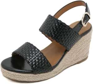 Espadrille Wedge Sandals for Women Open Toe Slingback Platform High Heels Summer Beach Dressy Sandal
