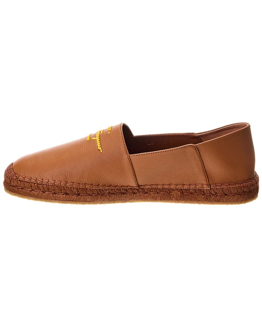 Ferragamo Gus Leather Espadrille