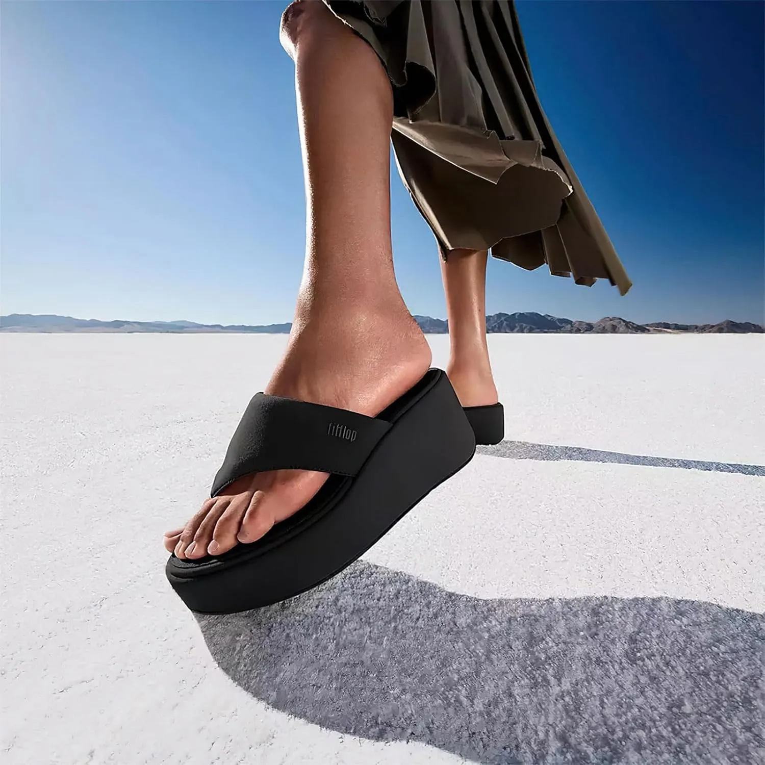 FitFlop Women's Platfforms Wedge Toe-Post Sandals
