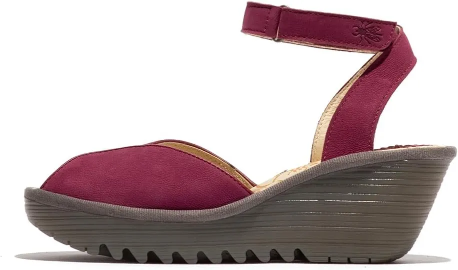 FLY London Women's Yaid552fly Sandal, berry, 10
