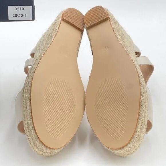 FOWT  Espadrille Wedge Sandals Platform Open Toe High Heels Hollow Cut Zipper Dr