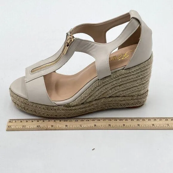 FOWT  Espadrille Wedge Sandals Platform Open Toe High Heels Hollow Cut Zipper Dr
