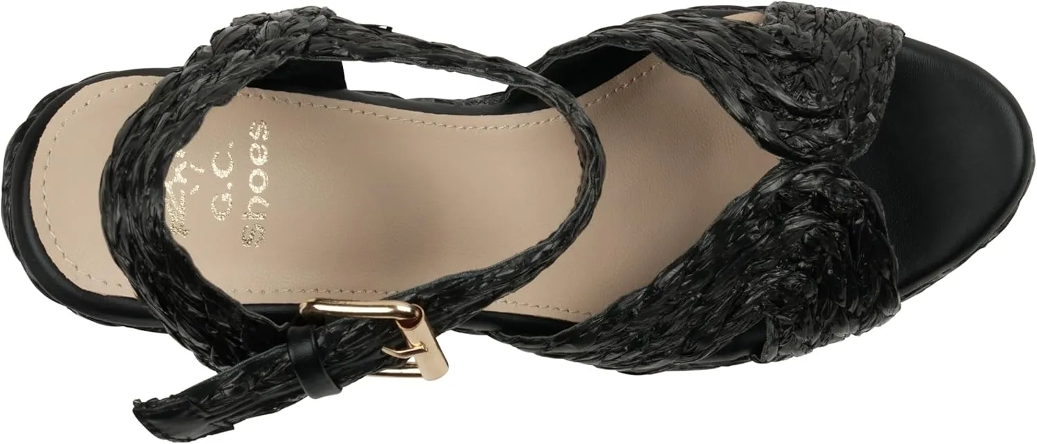 G.C. Shoes Women's Maya Cross Strap comfortable Wedge Sandals