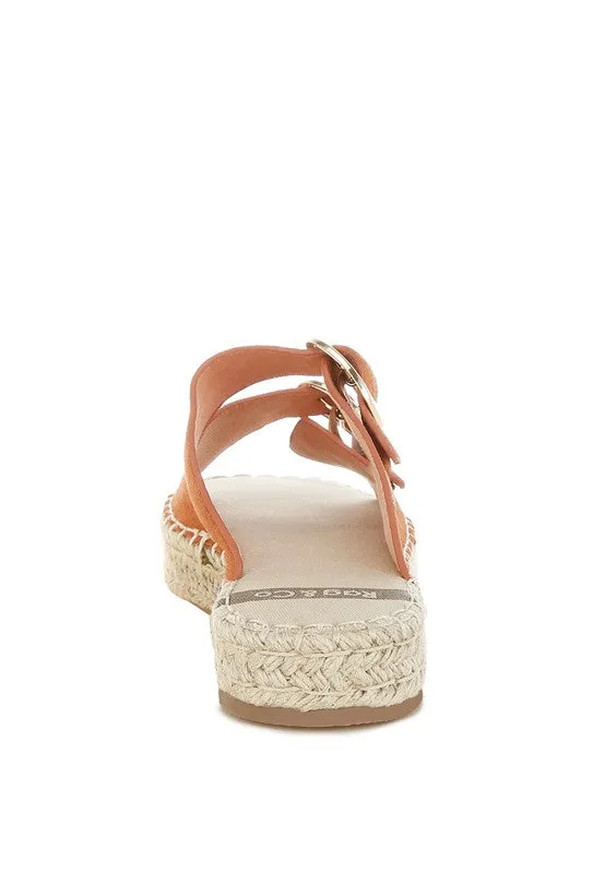 Genuine Leather Espadrille Sandals