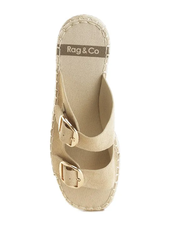 Genuine Leather Espadrille Sandals