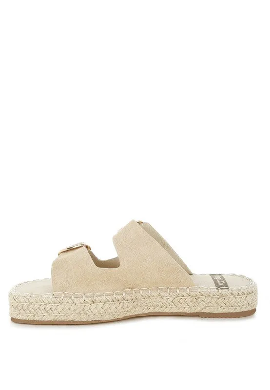 Genuine Leather Espadrille Sandals