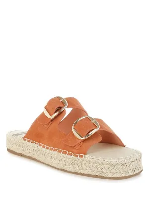 Genuine Leather Espadrille Sandals