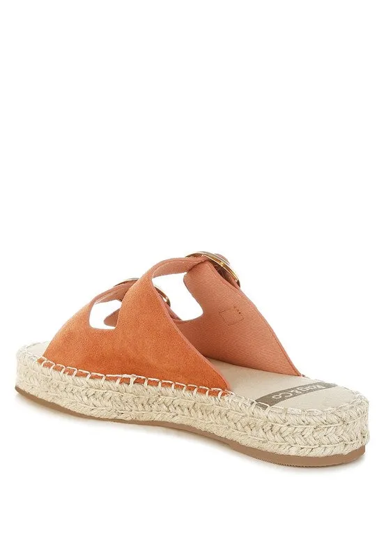 Genuine Leather Espadrille Sandals