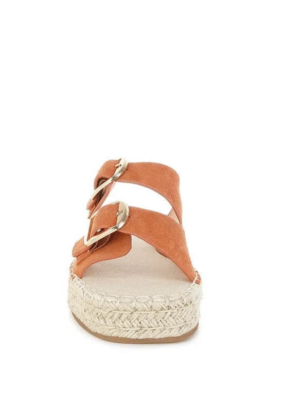 Genuine Leather Espadrille Sandals