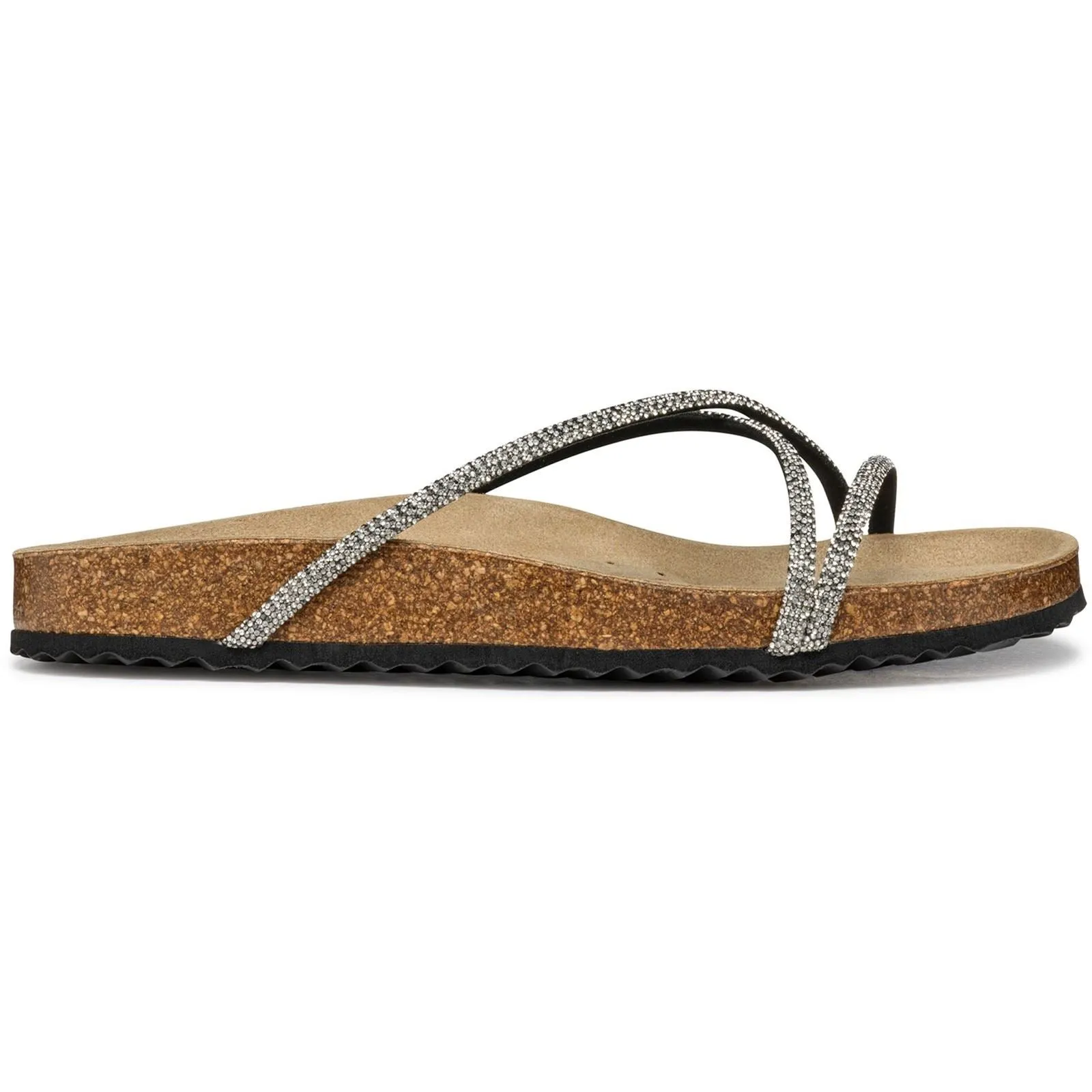 Geox D BRIONIA R Polyester Women's Black/Silver Sandals