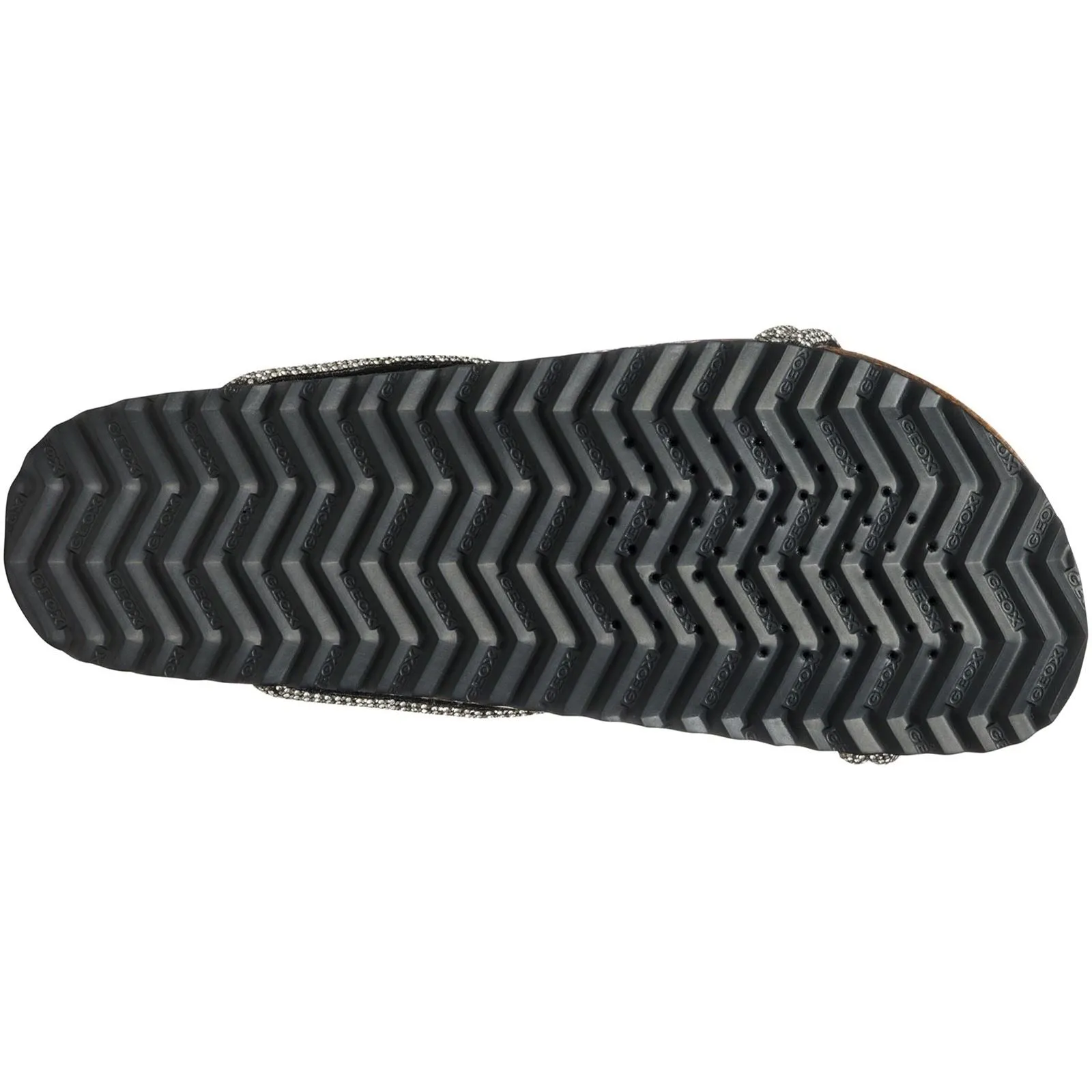 Geox D BRIONIA R Polyester Women's Black/Silver Sandals