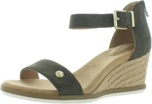 Giani Bernini Womens Green Buckle Accent Cushioned Daytonn Almond Toe Wedge Zip-Up Espadrille Shoes 11 M