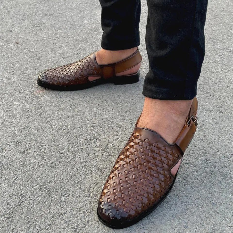 Hedgez Peshawari Woven Sandal-7705