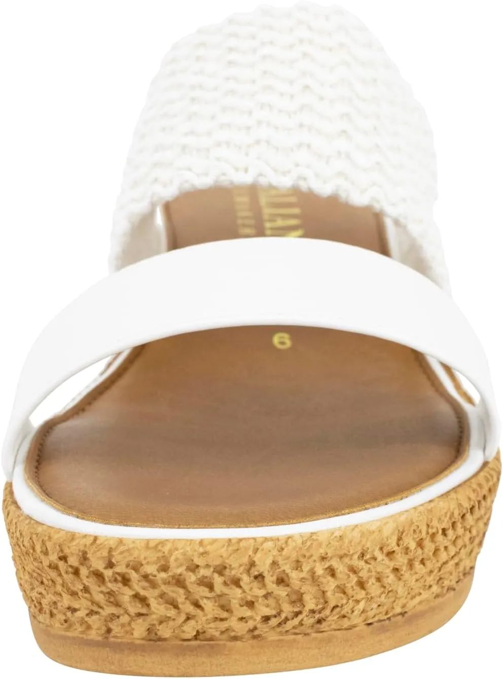 ITALIAN Shoemakers Inessa Womens Platform Wedge Espedrille and Raffia Sandal for Women