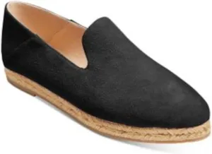 Jack Rogers Womens Black Notched Padded Audrey Almond Toe Slip On Leather Espadrille Shoes 10