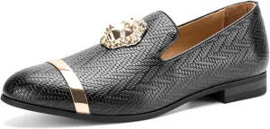 JITAI Men's Penny Slip-On Leather Lined Loafer Luxury Men Shoes Casual Dress Disco Shoes