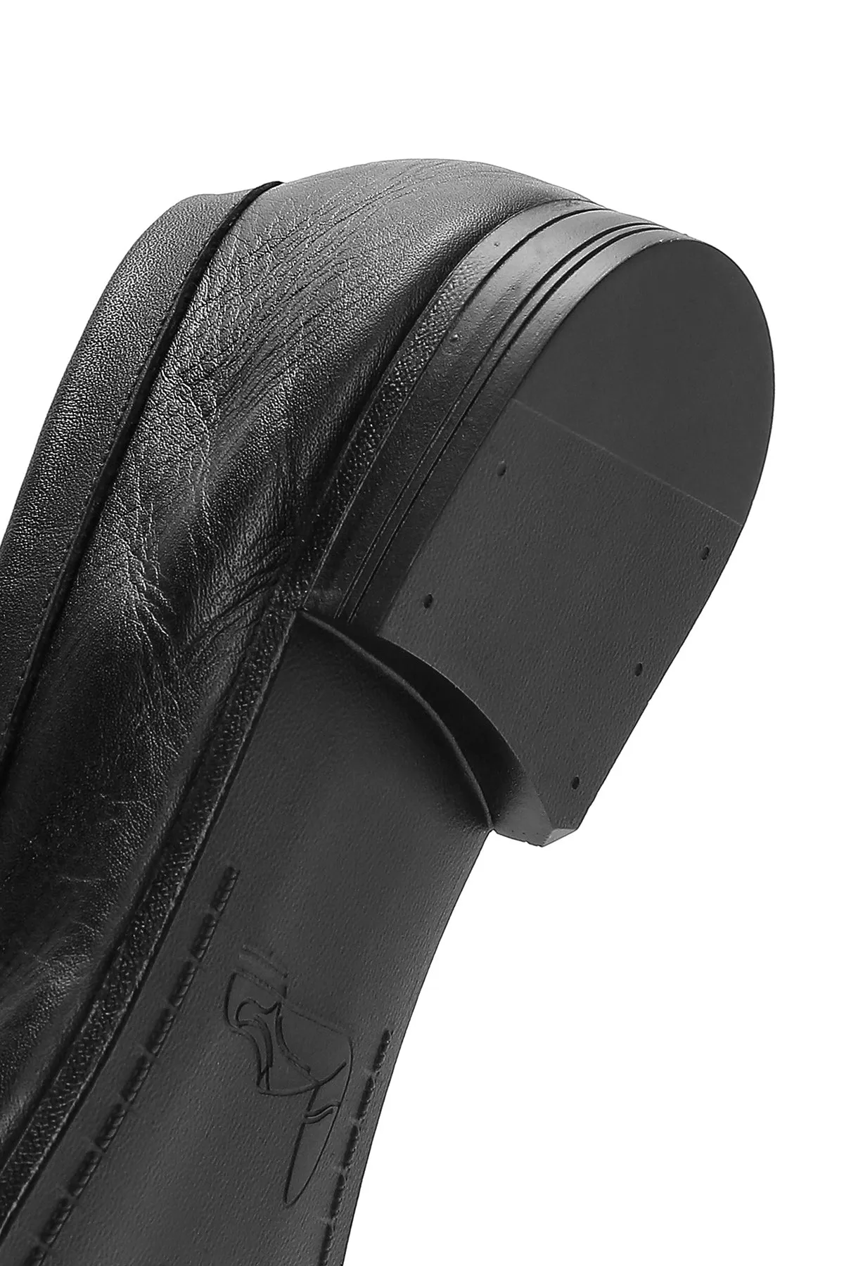 Kadın Siyah Deri Casual Loafer