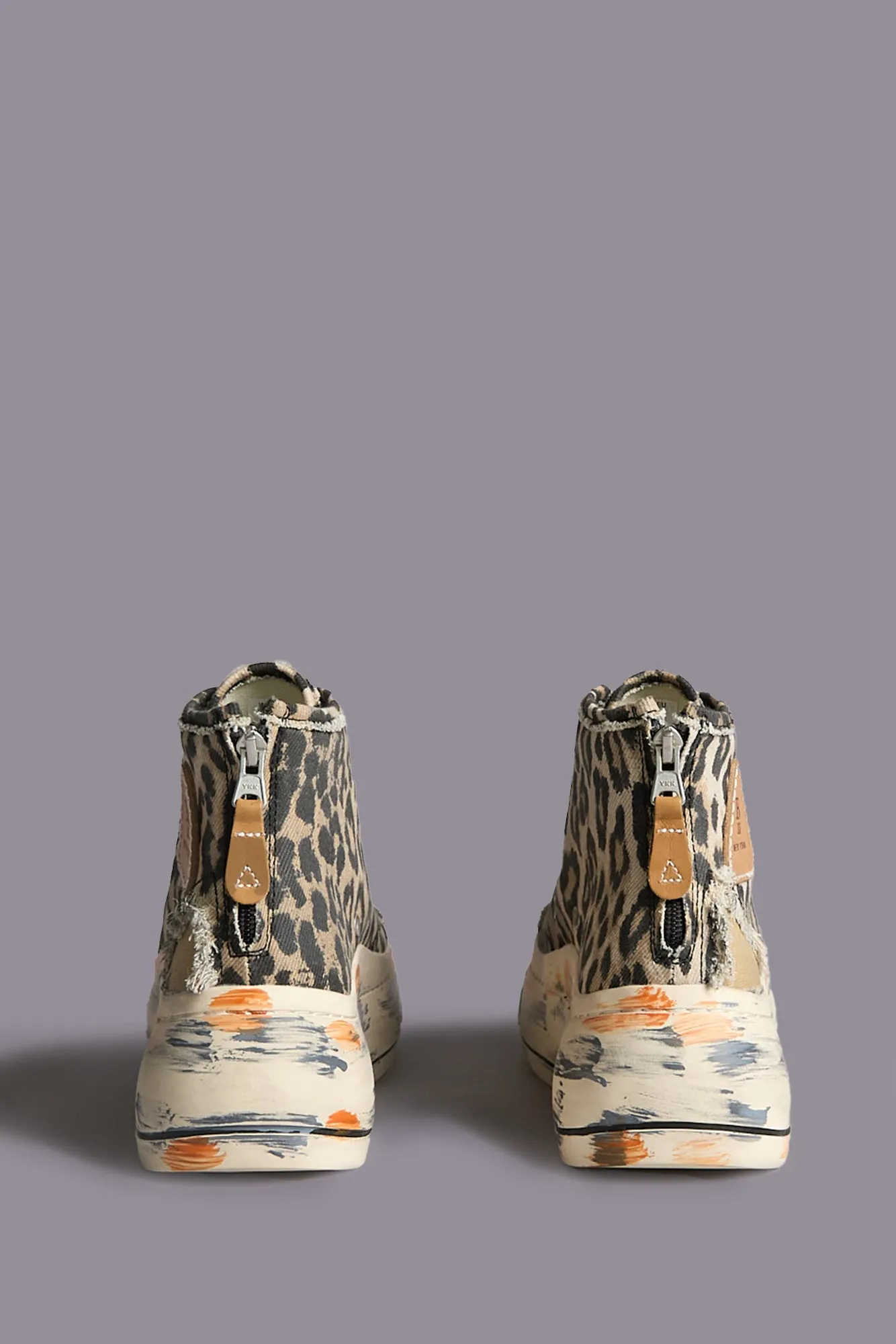 KURT HIGH TOP SNEAKER - DISTRESSED LIGHT LEOPARD