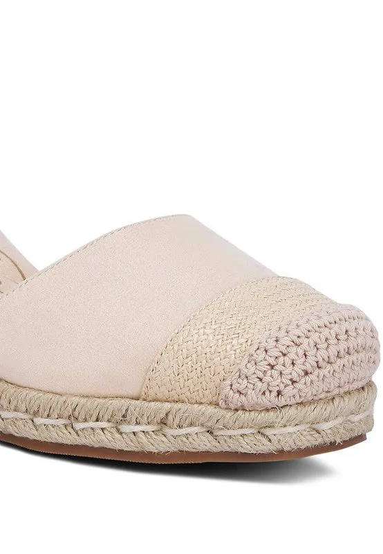 Lace-Up Espadrille Wedge Sandals