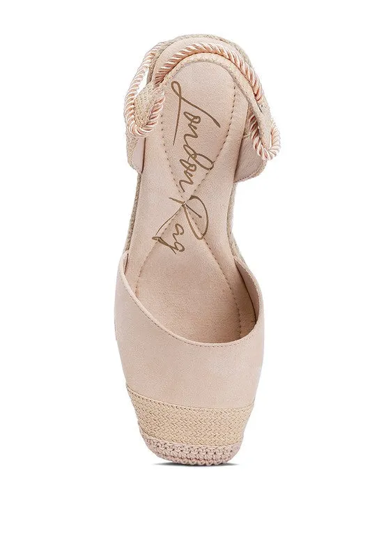 Lace-Up Espadrille Wedge Sandals