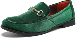 LCQL Men's Luxury Velvet Penny Loafer Shoes Noble Slip-on Suede Loafers Smoking Slippers Plus Size 7-13