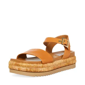 Leather Strap Huge savings Sandals Wedge Buy-more-save-more Platform Madden Ankle Malden Cognac Fashion Steve