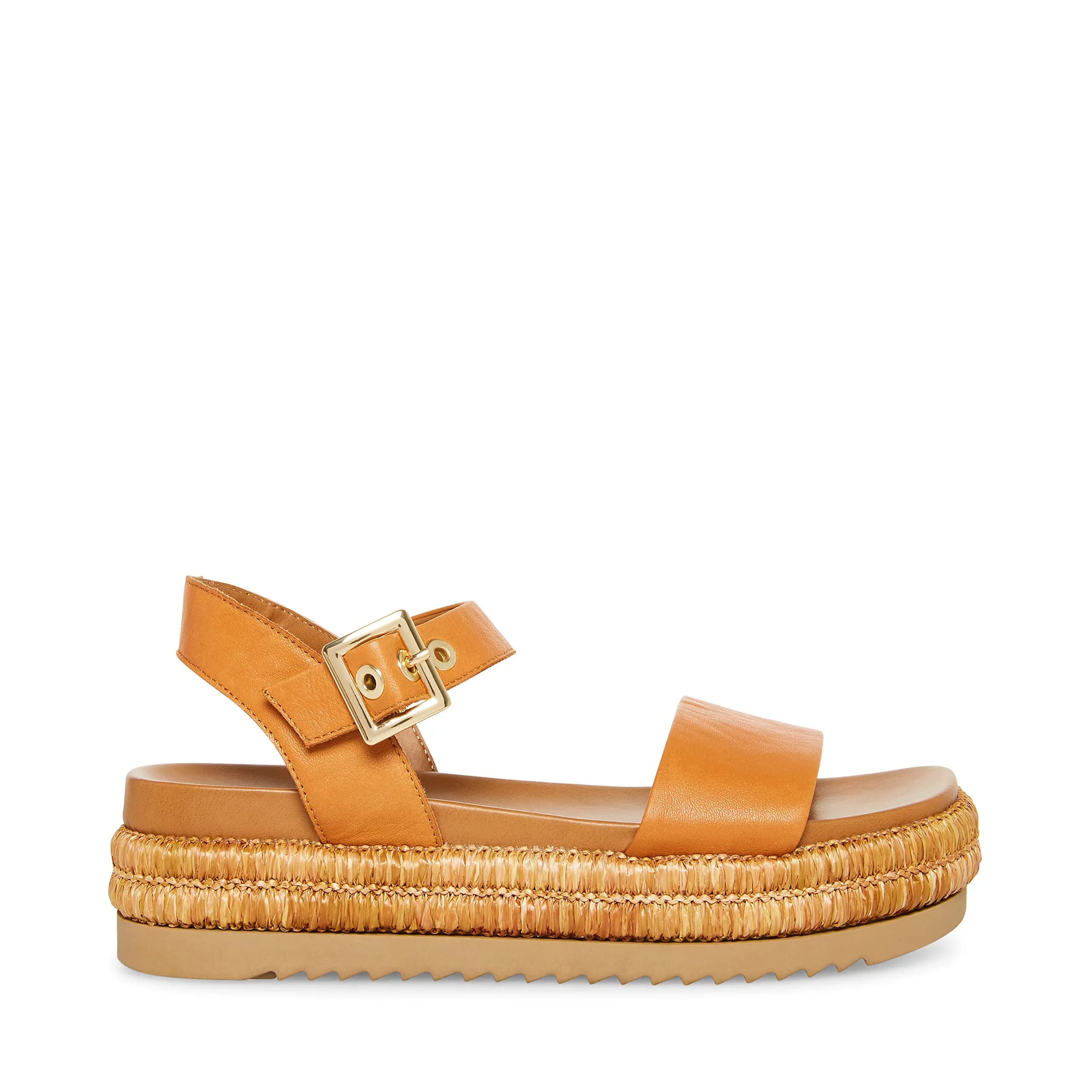 Leather Strap Huge savings Sandals Wedge Buy-more-save-more Platform Madden Ankle Malden Cognac Fashion Steve