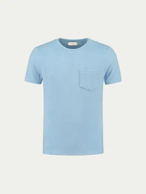 Light Blue Terry Towelling T-Shirt
