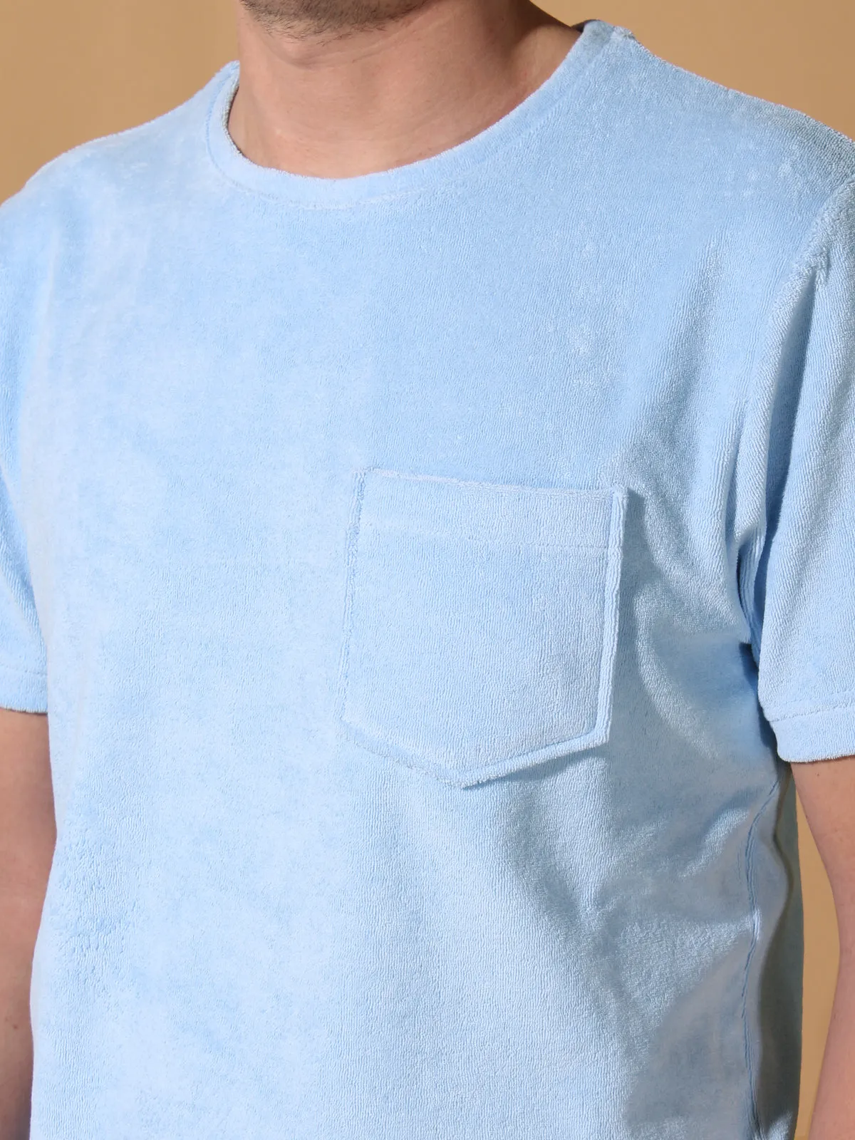 Light Blue Terry Towelling T-Shirt