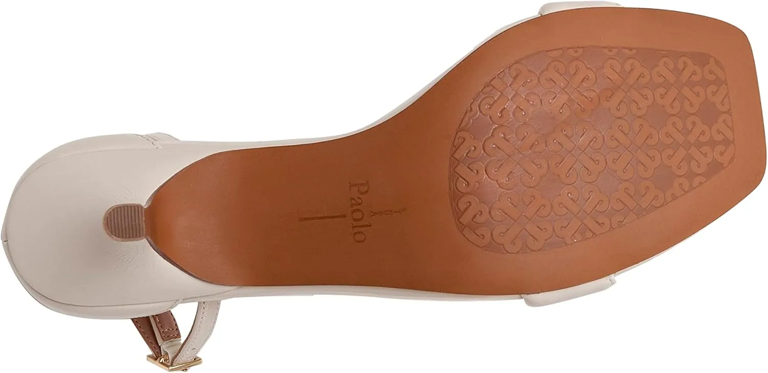 Linea Paolo - Hannah - Womens Low Kitten Heel Nappa Leather Dress Sandal With Delicate Ankle Strap