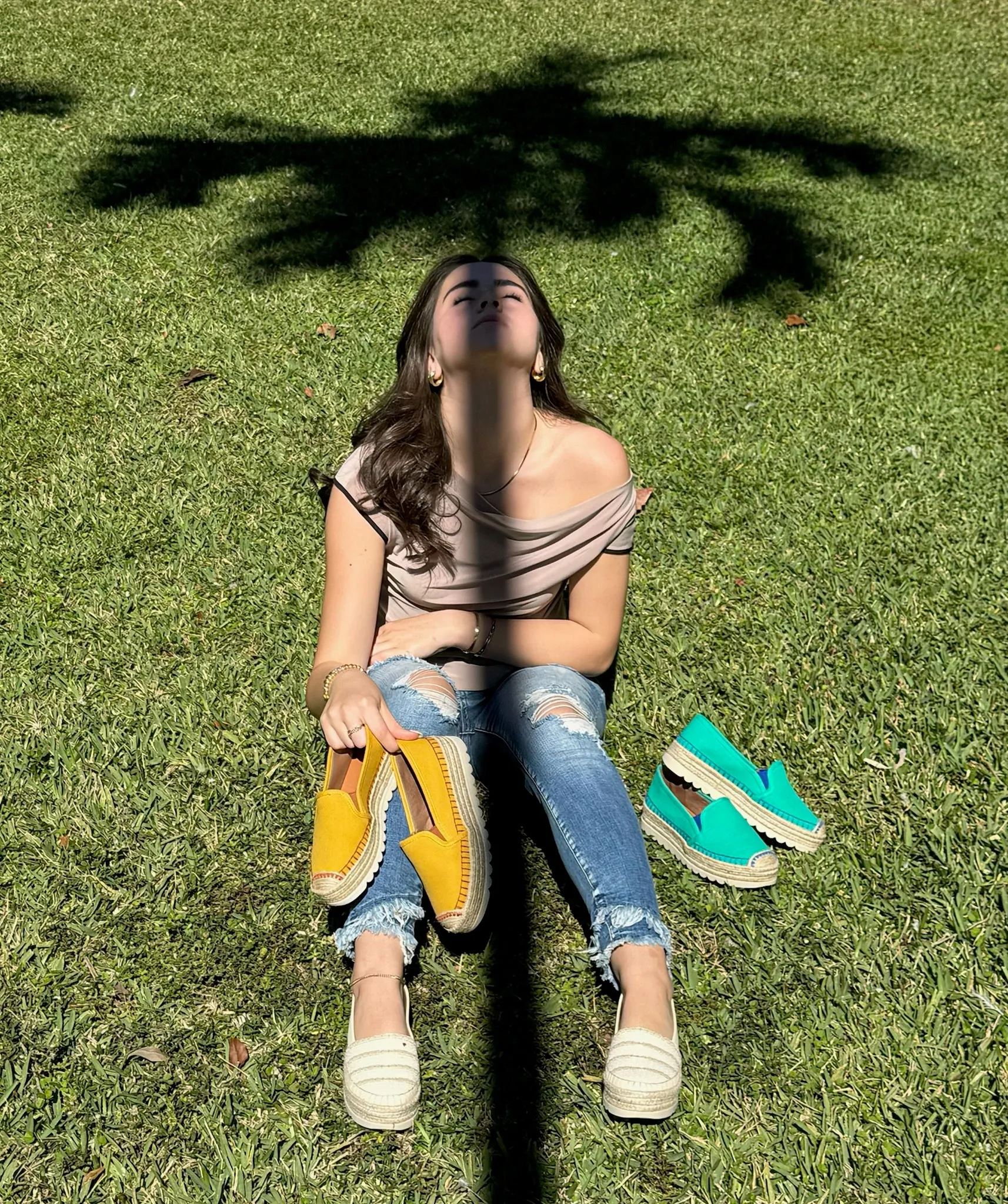 Love Rio Debra Espadrille Sneaker- Yellow/ Orange details