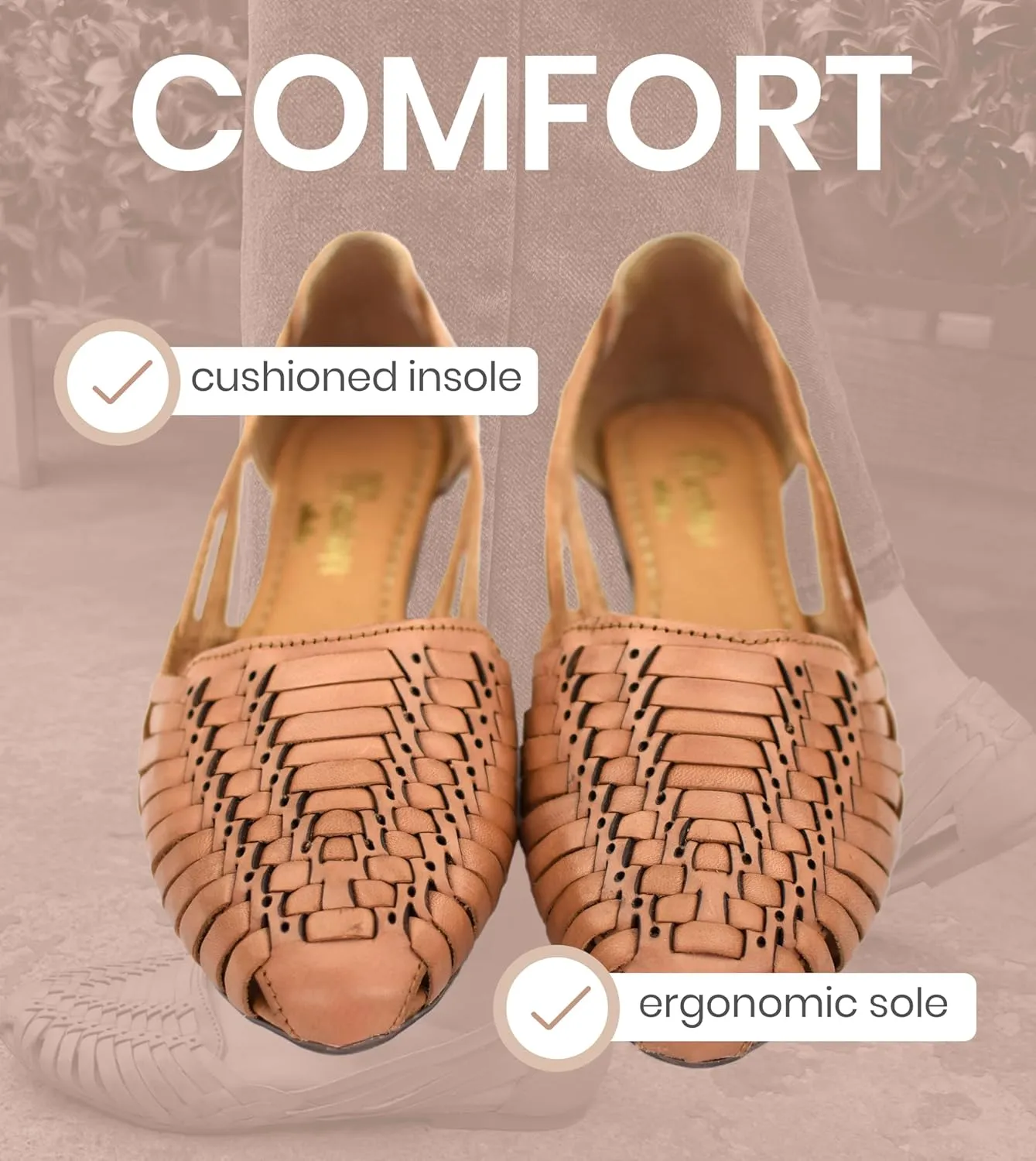 Macarena Collection Womens Shoes Leather Sandals for Women | Huarache Handmade Mexican Sandals | Comfortable & Stylish Womens Sandals 2167