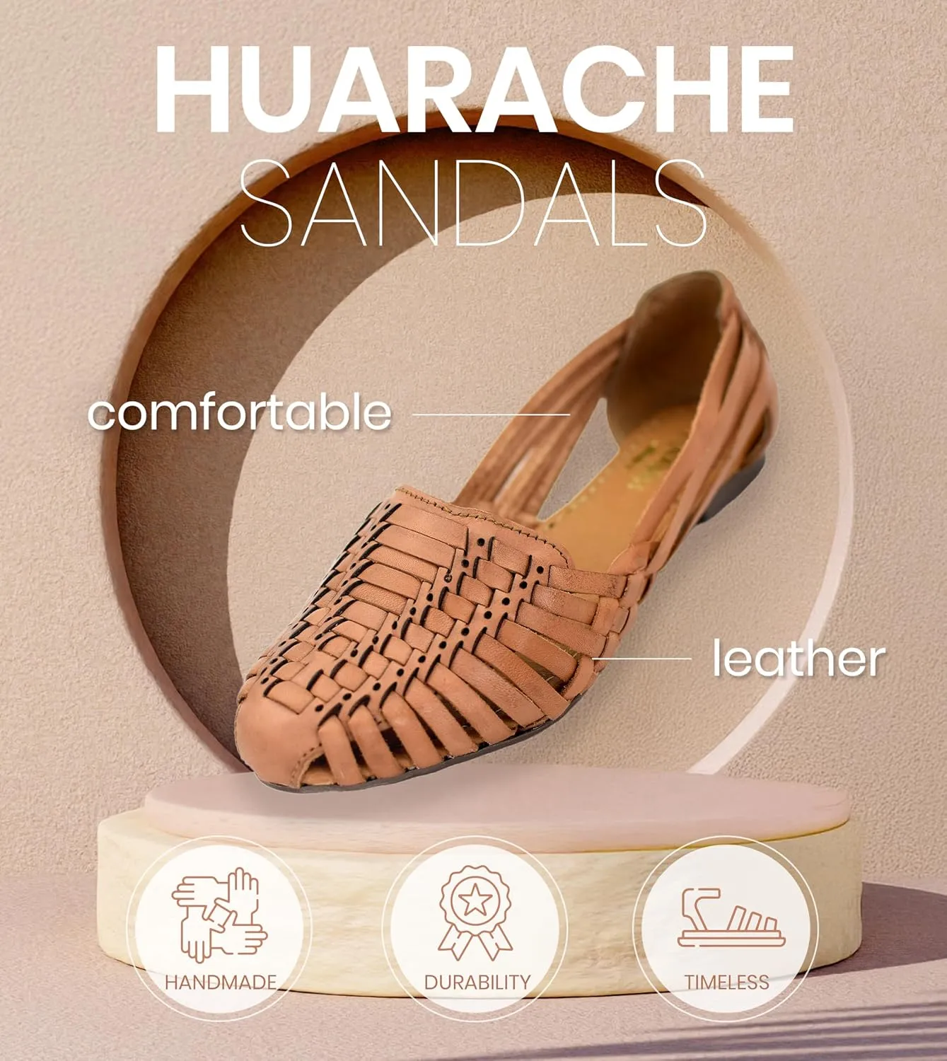 Macarena Collection Womens Shoes Leather Sandals for Women | Huarache Handmade Mexican Sandals | Comfortable & Stylish Womens Sandals 2167