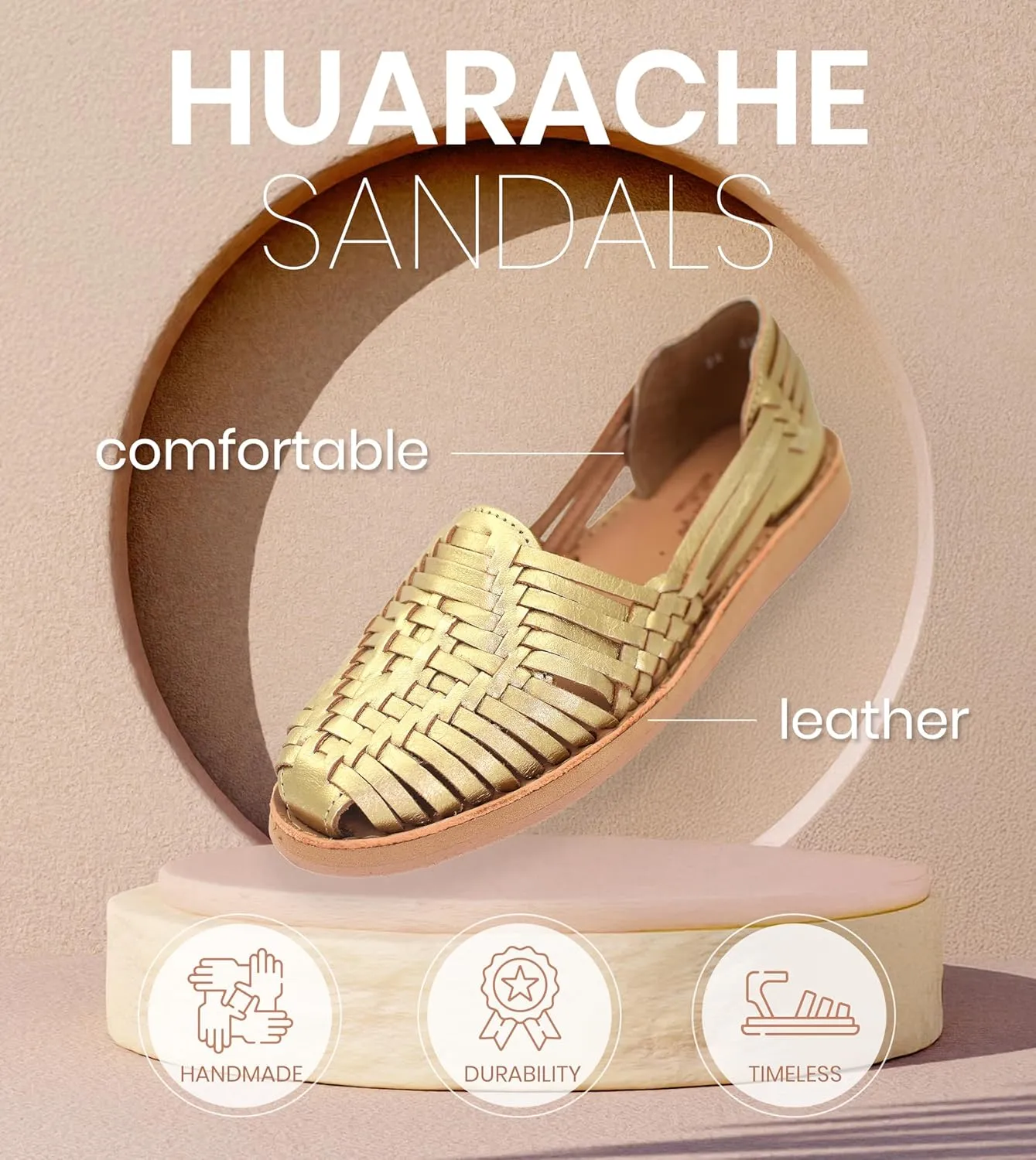 Macarena Collection Womens Shoes Leather Sandals for Women | Huarache Handmade Mexican Sandals | Comfortable & Stylish Womens Sandals 4150