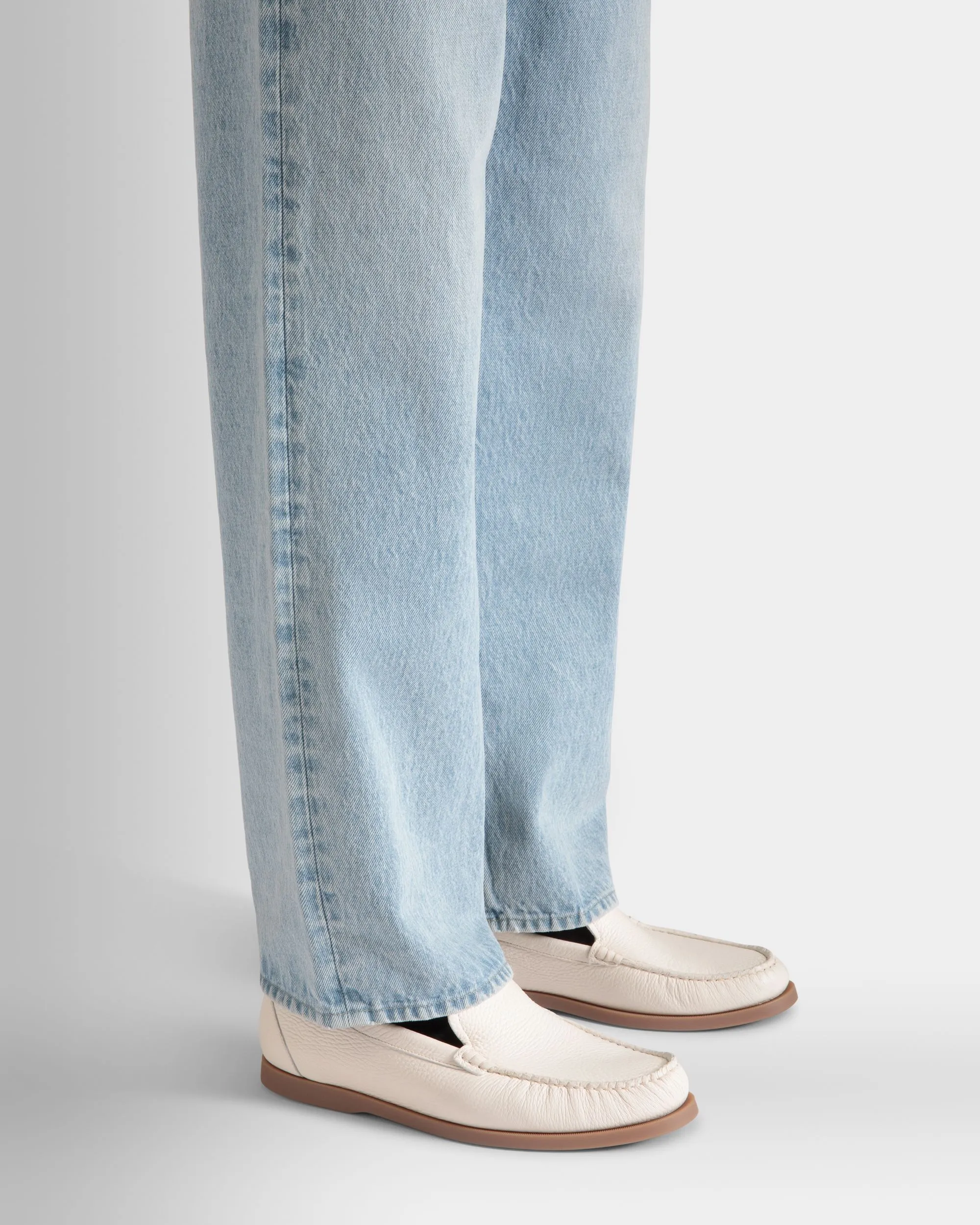 Nelson Loafer In Bone Deer Leather