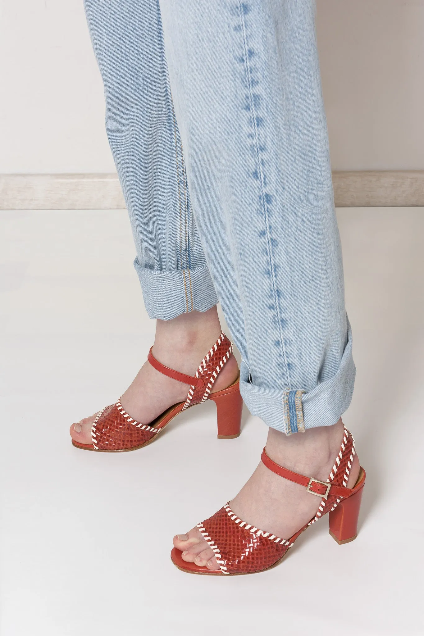 NETLA Red Woven Sandal
