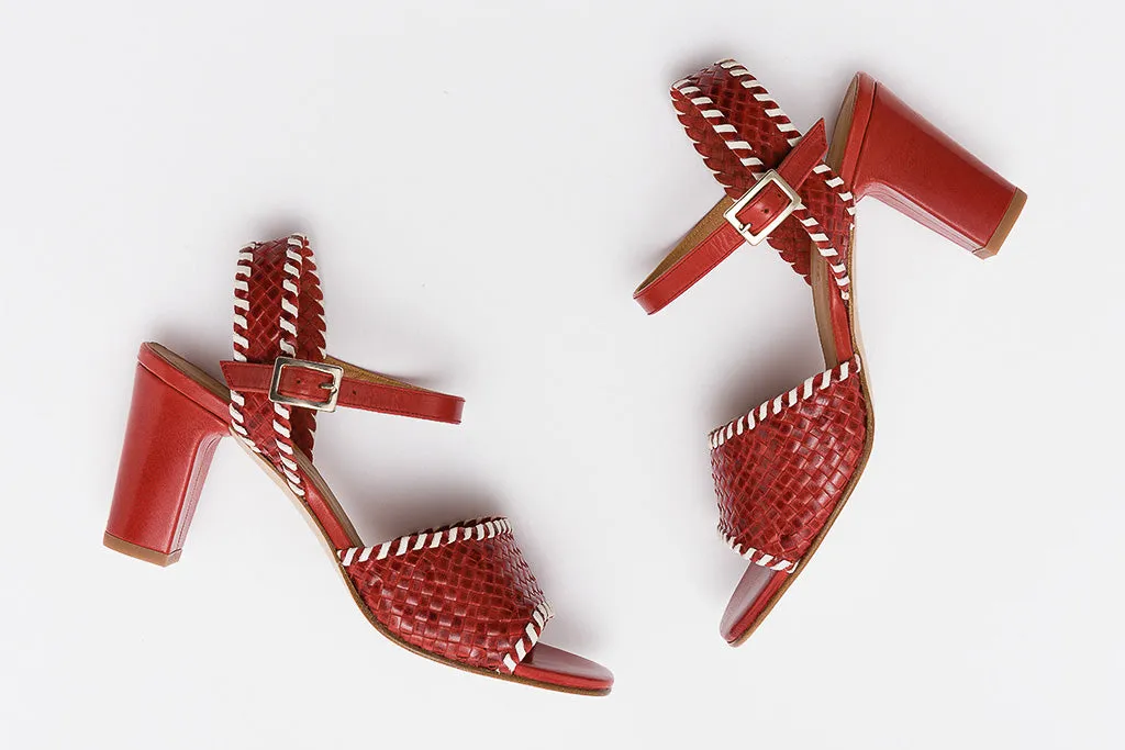 NETLA Red Woven Sandal