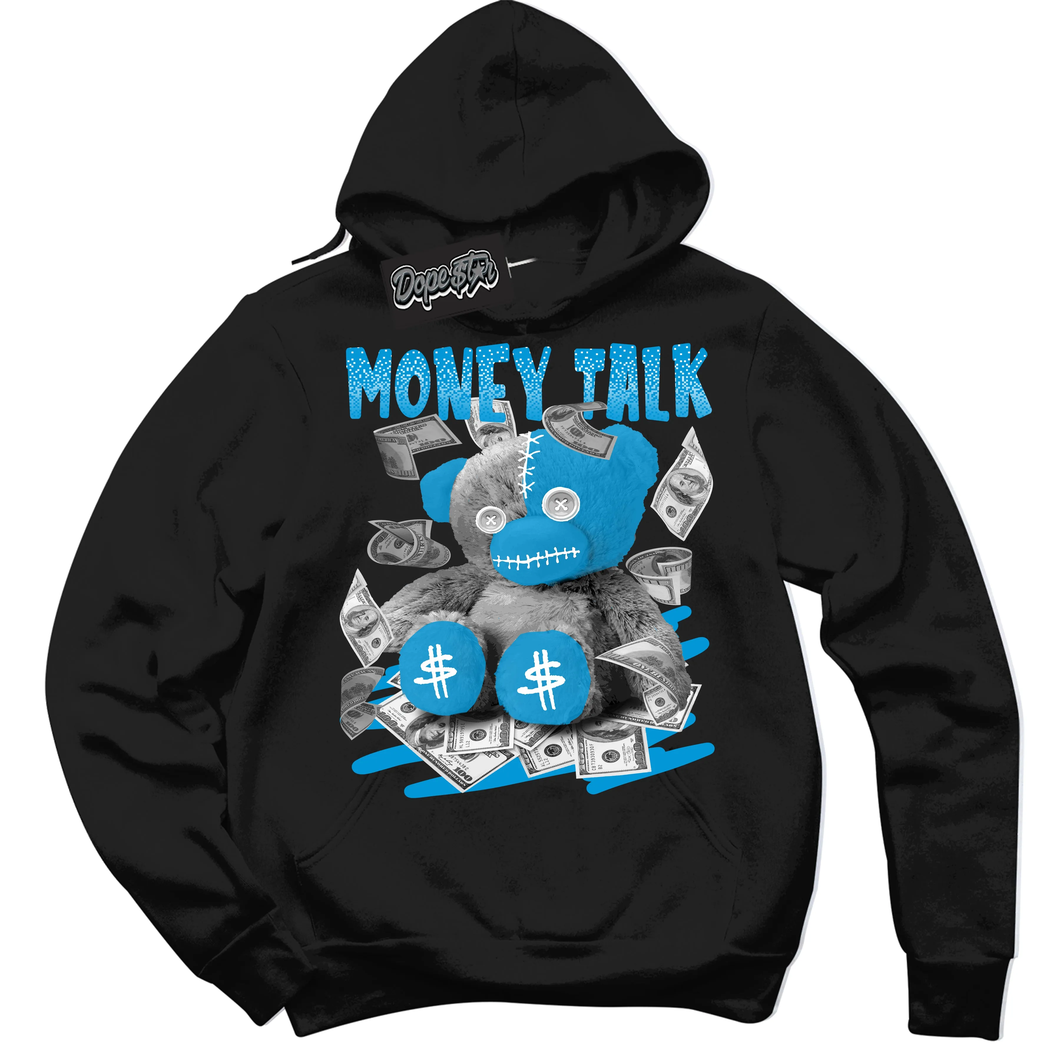 Next Nature Light Khaki Star Blue Dunk Sneaker Hoodie Money Talk Bear Graphic