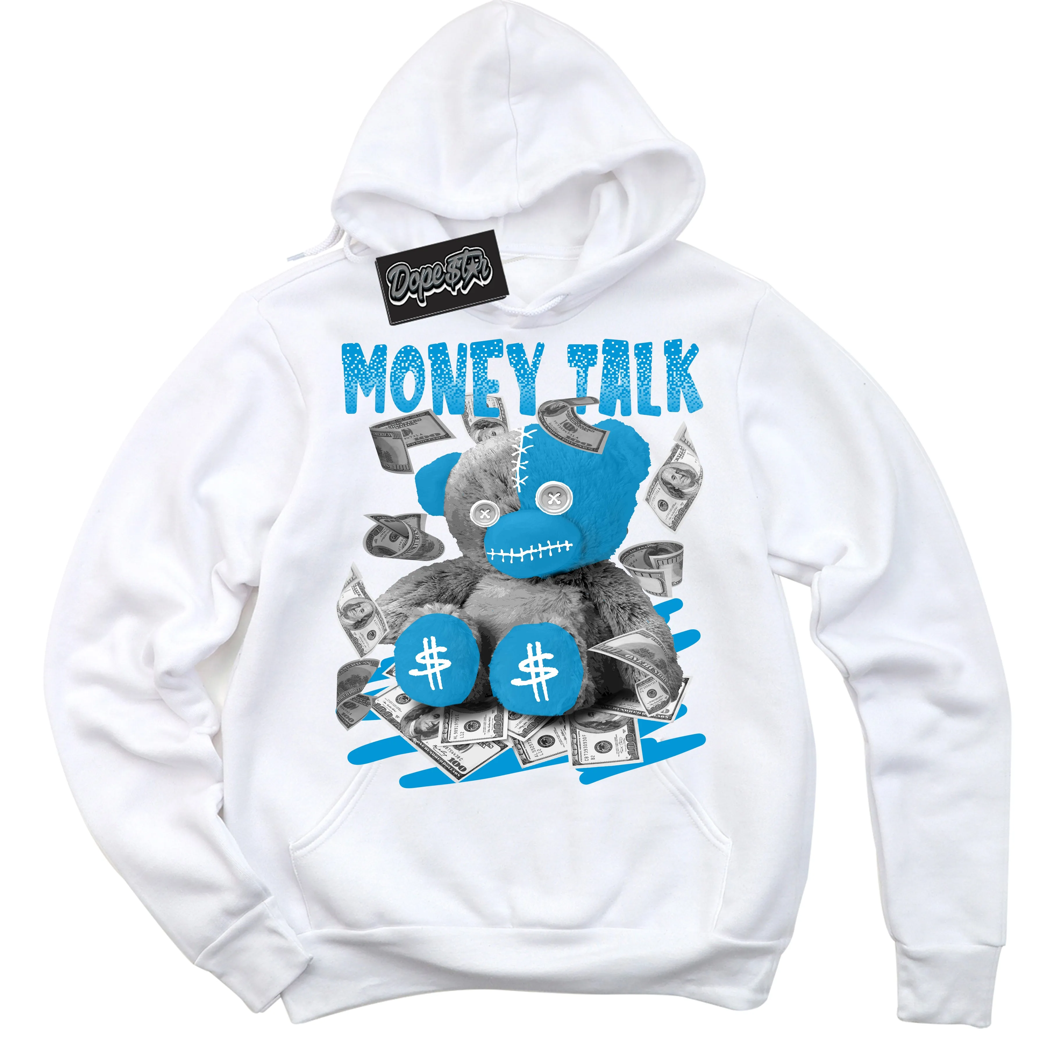 Next Nature Light Khaki Star Blue Dunk Sneaker Hoodie Money Talk Bear Graphic
