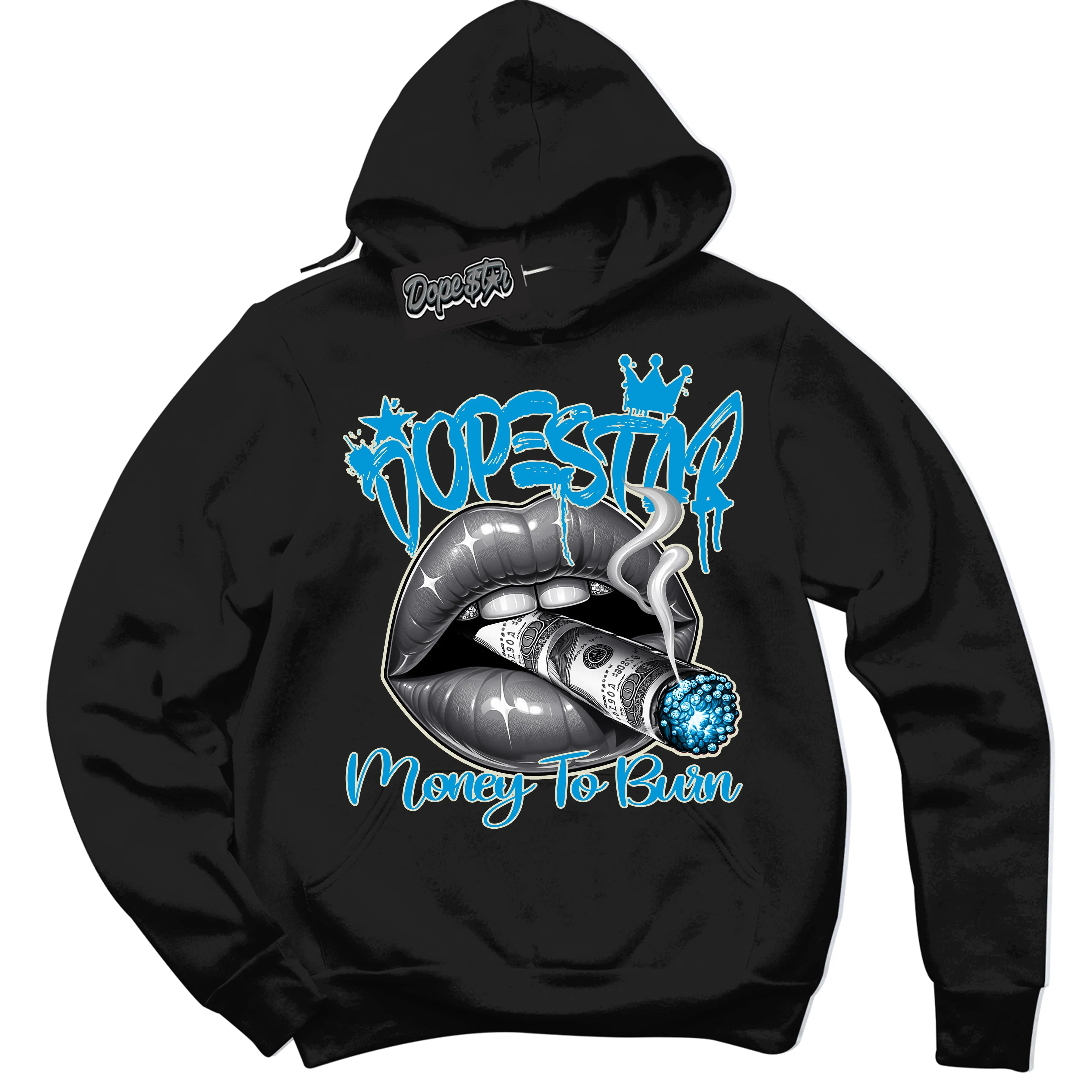 Next Nature Light Khaki Star Blue Dunk Sneaker Hoodie Money To Burn Graphic