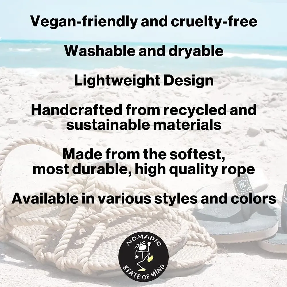 Nomadic State of Mind Rope Sandals, Mountain Momma Sandals For Men and Women, Unisex, Handmade Shoes, Straw Sandals