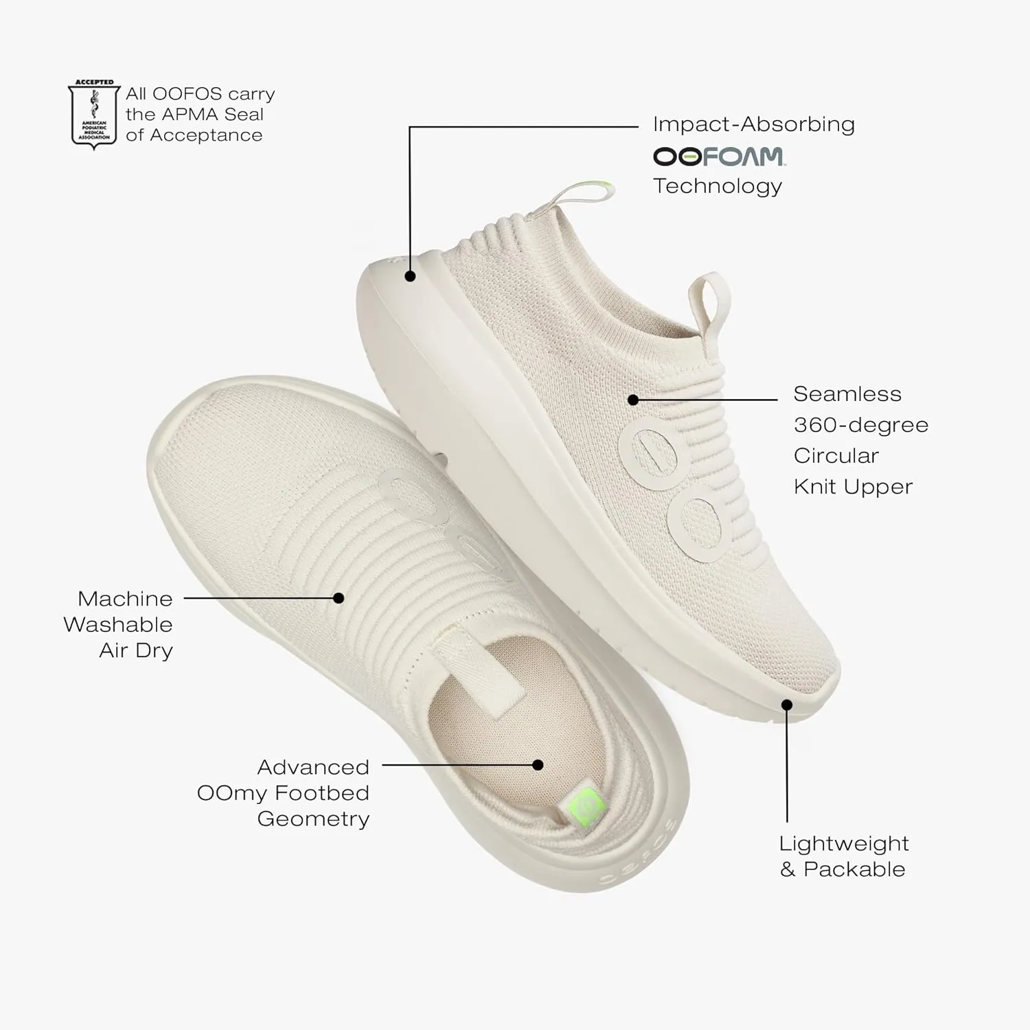 OOFOS Men's Oomy Zen Sneaker