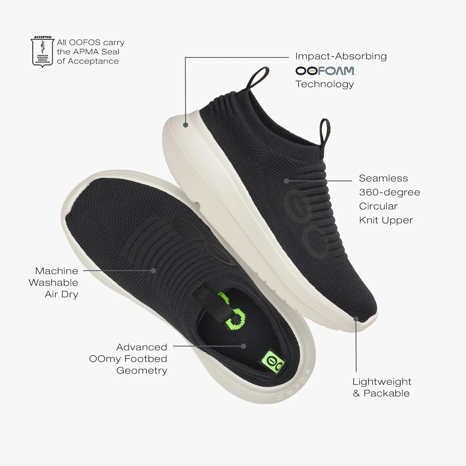 OOFOS Men's Oomy Zen Sneaker
