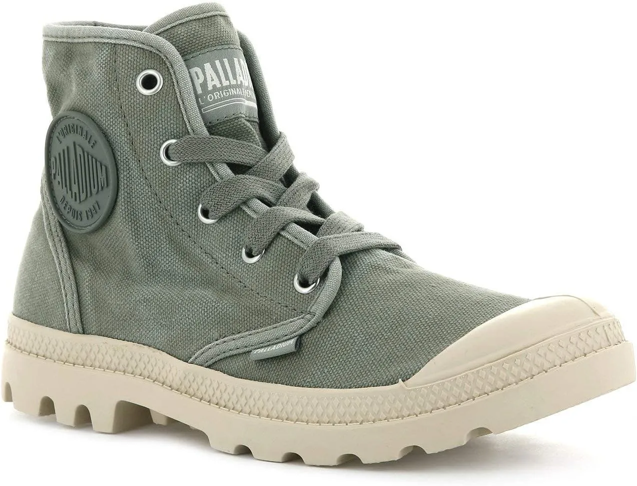 Palladium Women's Pampa Hi Boot, Vegan Canvas Lace Up Boot
